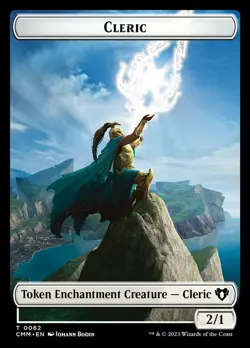 MTG Elf Warrior // Cleric ** Commander Masters Tokens ** English - Image 2