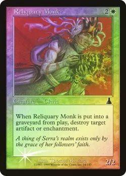 Urza's Destiny MTG FOIL Reliquary Monk Magic - Image 1
