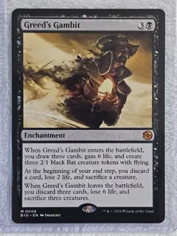 MTG Greed's Gambit Outlaws of Thunder Junction (BIG) #8 Magic Card Mythic NM - Image 5