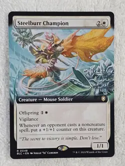 MTG Steelburr Champion (Extended Art) #48 Bloomburrow (BLB) Magic Card Rare NM - Image 2