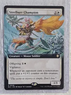 MTG Steelburr Champion (Extended Art) #48 Bloomburrow (BLB) Magic Card Rare NM - Image 5