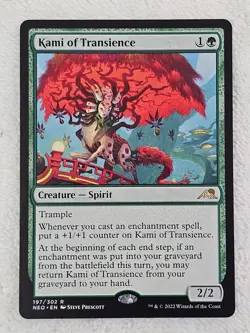 MTG Kami of Transience #197 Kamigawa Neon Dynasty Magic Gathering Card Rare NM - Image 1