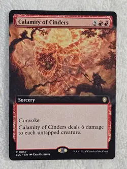 MTG Calamity of Cinders (Extended Art) #57 Bloomburrow (BLB) Magic Card Rare NM - Image 2