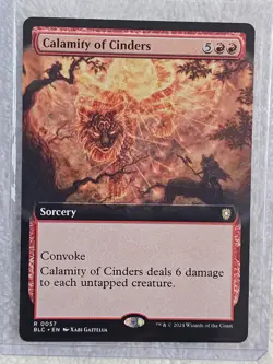 MTG Calamity of Cinders (Extended Art) #57 Bloomburrow (BLB) Magic Card Rare NM - Image 4