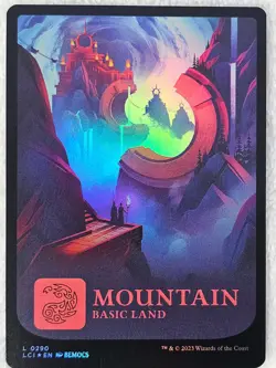 MTG Mountain (0290) FOIL The Lost Caverns of Ixalan Magic Gathering Card Land NM - Image 2