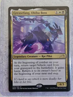 MTG Greasefang, Okiba Boss #220 Kamigawa Neon Dynasty Magic Card Rare NM - Image 4