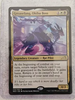 MTG Greasefang, Okiba Boss #220 Kamigawa Neon Dynasty Magic Card Rare NM - Image 5
