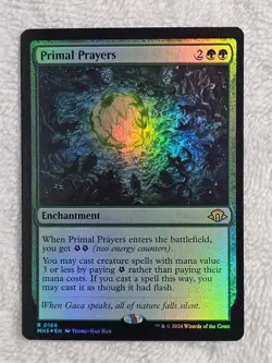 MTG Primal Prayers FOIL - Modern Horizons 3 (MH3) #166 Magic Card Rare NM - Image 1