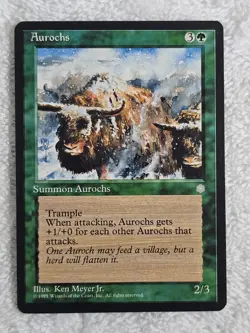 MTG Aurochs - Ice Age (ICE) 1995 Magic the Gathering Card Near Mint - Image 1