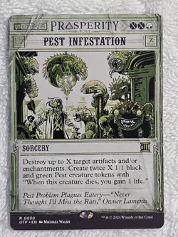 MTG Pest Infestation Outlaws of Thunder Junction (OTP) #30 Magic Card Rare NM - Image 2