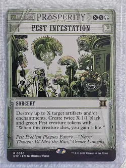 MTG Pest Infestation Outlaws of Thunder Junction (OTP) #30 Magic Card Rare NM - Image 4