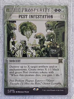MTG Pest Infestation Outlaws of Thunder Junction (OTP) #30 Magic Card Rare NM - Image 5