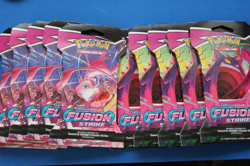 POKEMON SWORD & SHIELD FUSION STRIKE HANGER BOOSTER PACKS GENGAR/MEW 10 PACKS - Image 1