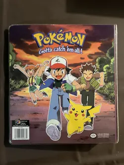 Vintage Nintendo 1999 POKEMON 3-Ring Card Binder. Ash, Pikachu, Misty, Brock! - Image 3