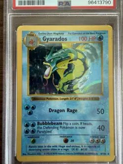PSA 5 Gyarados 6/102 SHADOWLESS Base Set 1999 Holo Rare WOTC Pokemon Card TCG - Image 3