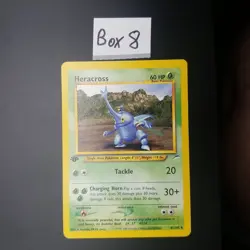 Heracross 41/105 - Neo Destiny - 1st Edition Uncommon - VINTAGE POKEMON CARD NM - Image 1