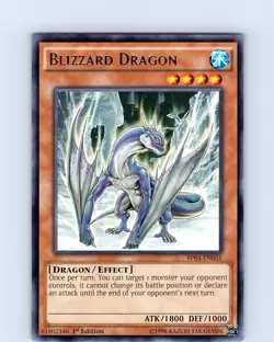 Yu-Gi-Oh TCG Blizzard Dragon BP03-EN031 1st Edition Rare Card NM - Image 1