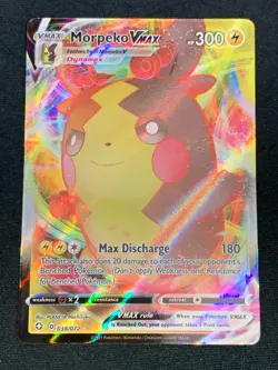 C178 POKEMON TCG MORPEKO VMAX 038 NM CARD HOLO FULL ART SHINING FATES - Image 1