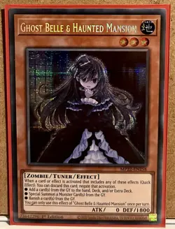 Ghost Belle & Haunted Mansion Prismatic Secret Rare 1st Ed Mint Card MP22-EN258 - Image 1