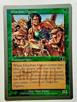 GHAZBAN OGRESS Unglued 1998 Magic The Gathering MTG Common Green HP - Image 1