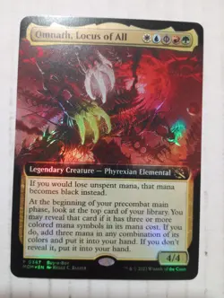 Omnath Locus Of All Borderless Foil P 387 MOM Extended Art Phyrexian Elemental - Image 1