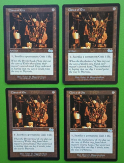 Magic the Gathering MTG Urza's Saga CLAWS OF GIX X 4 LP/EX U 1998! - Image 1