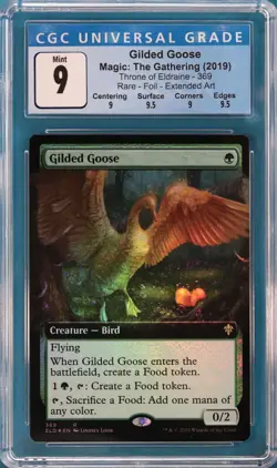 Gilded Goose (Extended Art) FOIL Throne of Eldraine GRADED CGC 9 MINT 3789600077 - Image 1
