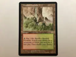 MTG Onslaught WOODED FOOTHILLS MP (0115) Graded Power - Image 1