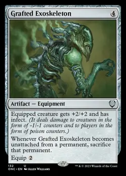1x Grafted Exoskeleton Light Play MTG Magic - Kid Icarus - - Image 1