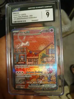 Mew ex Pokemon 2023 Black Star Promo 053 151 Ultra Premium Collection CGC 9 - Image 1
