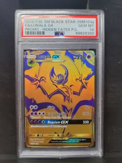 Pokemon 2019 SM FA Lunala GX Promo Hidden Fates Premium Collection SM103a PSA 10 - Image 1