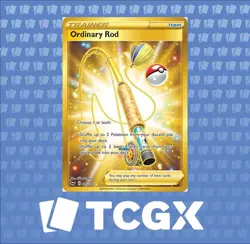 Pokemon - Ordinary Rod (Secret) - 215/202 - SWSH01: Sword & Shield Base S NM - Image 1