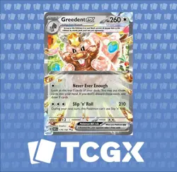 Pokemon - Greedent ex - 179/197 - SV03: Obsidian Flames - Holo - Double Rare NM - Image 1