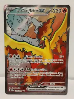 Pokemon TCG - Team Rocket's Moltres ex - Destined Rivals 208/182 Ultra Rare Holo - Image 1