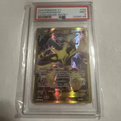 2016 POKEMON XY FATES COLLIDE SECRET #125 FULL ART/ALAKAZAM EX PSA 9 - Image 1