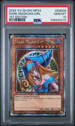 2024 YU-GI-OH! MP24-25TH ANV TIN: DUELING MIRRORS DARK MAGICIAN GIRL PSA 10 QCR - Image 1