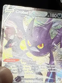 Pokemon Card Crobat V Tg20/tg30 Lost Origin Full Art Rare Played - Image 5