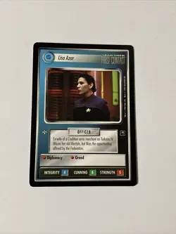 Star Trek CCG Personnel Federation Lisa Azar Black Boarder Card - Image 1