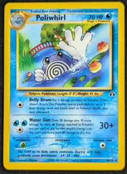 Poliwhirl 2001 Vintage Regular Neo Discovery Pokemon Card 44/75 (NM) - Image 1