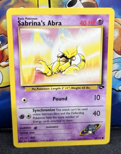 SABRINA’S ABRA - Gym Challenge - 93/132 - Common - Pokemon Card-NM Free Shipping - Image 1
