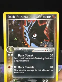 Pokemon Card Dark Pupitar 41/109 Reverse Holo EX Team Rocket Returns Light Pay - Image 2