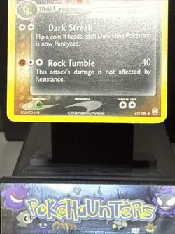 Pokemon Card Dark Pupitar 41/109 Reverse Holo EX Team Rocket Returns Light Pay - Image 3
