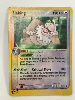 Pokemon Card 2003 SLAKING 12/109 Holo Rare Ruby & Sapphire Nintendo Excellent - Image 1