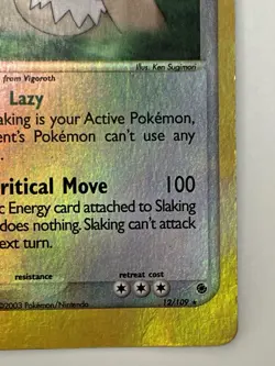 Pokemon Card 2003 SLAKING 12/109 Holo Rare Ruby & Sapphire Nintendo Excellent - Image 4