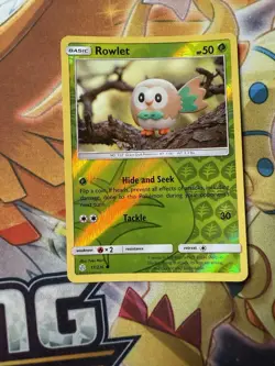Rowlet 17/236 Reverse Holo Sun & Moon Cosmic Eclipse Pokemon Card 2019 NM - Image 1