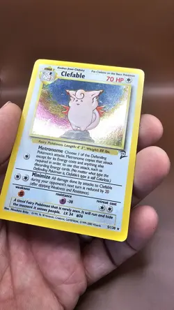 Pokemon TCG Clefable Base Set 2 Holo Unlimited Rare Card 5/130 MP-LP - Image 3