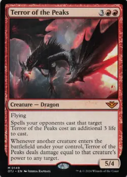 MTG Terror of the Peaks Normal NM Outlaws of Thunder Junction OTJ Magic 149 - Image 1