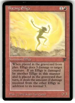 MTG Magic the Gathering Blazing Effigy (134/310) Legends LP - Image 1