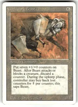 Clockwork Beast Revised Edition Regular MTG LP - Image 1
