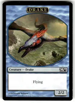 Drake Token - Blue - Velinov Art - C19 Commander 2019 - MTG Magic NM - Image 1